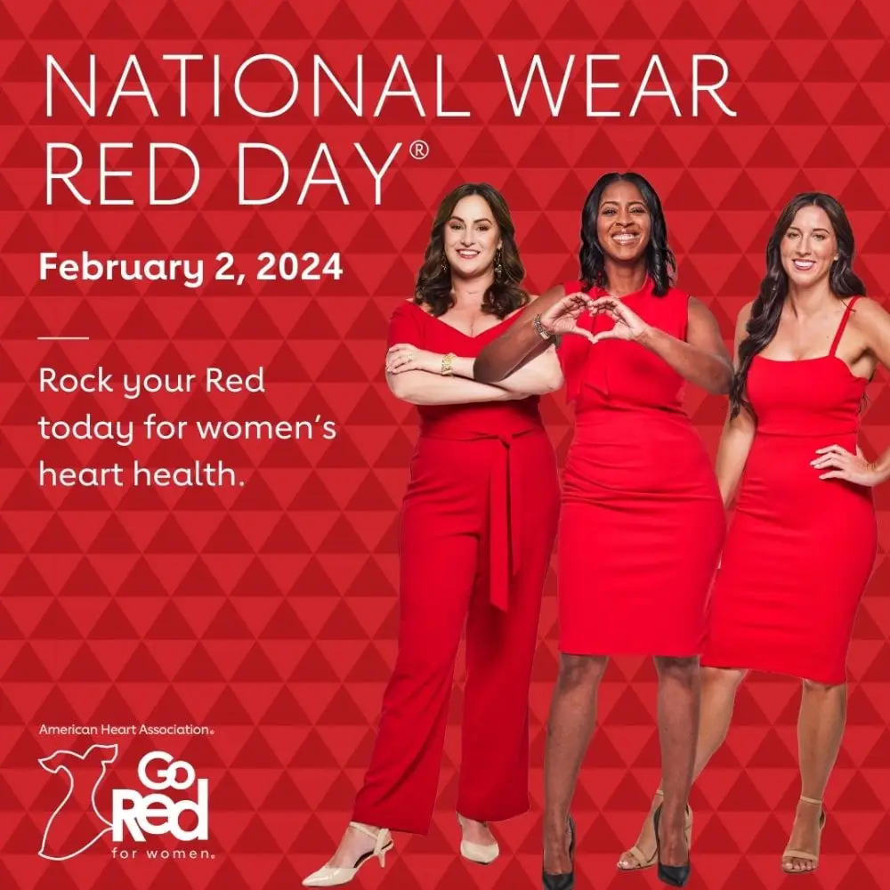 AHA 2024 national wear red day social static post 